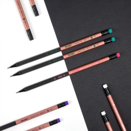 Graphite pencils with eraser 24 HB, Copper series (3)