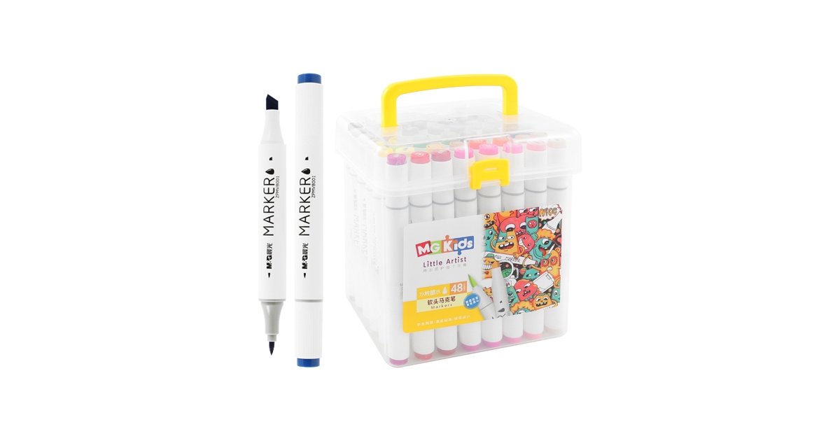 Markers M&G Little Artist double-sided, set of 12 pcs