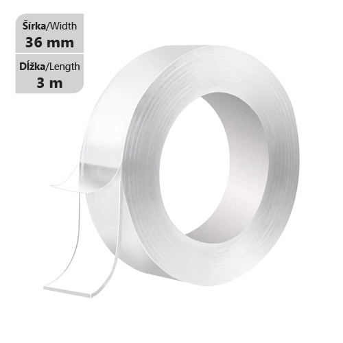 Adhesive tape double-sided, gel Nano Magic M&G 36 mm x 3 m