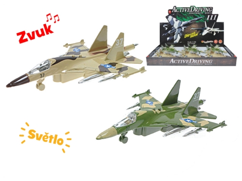 2asstd color (brown,green) 19cm BO pull back"try me"die cast Mission Control airplane 6pcs