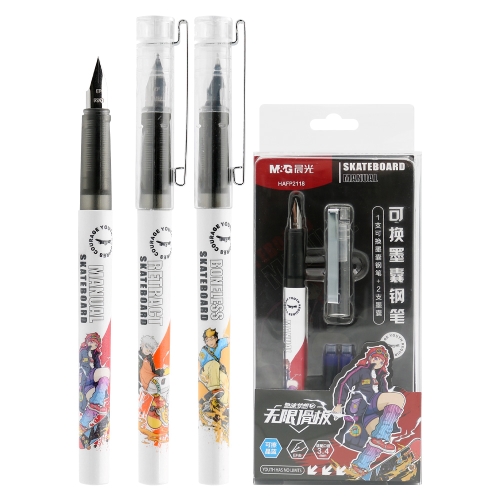 M&G Skateboard pen + 2 pens (3 designs)
