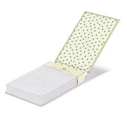 Tear-off notebook MAXI, green four-leaf clovers 10x14,7 cm (1)