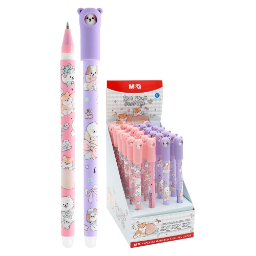 Gel pen / eraser M&G Live your best life 0.7 mm - blue refill