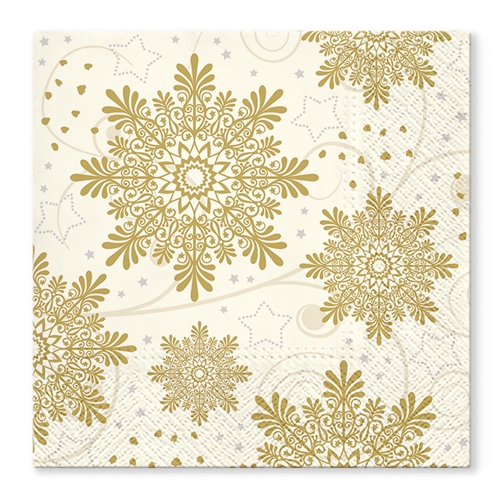 Obrúsky TaT 33x33cm Snowflakes cream 