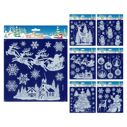 Christmas stickers 18.5 x 22 cm (mix of traditional motifs)
