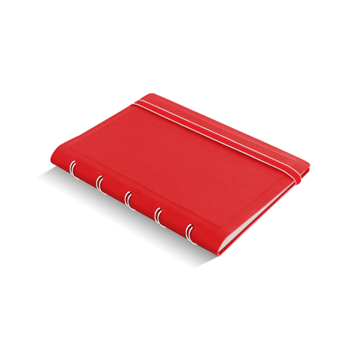 Poznámkový blok Filofax vreckový s organizérom, červený