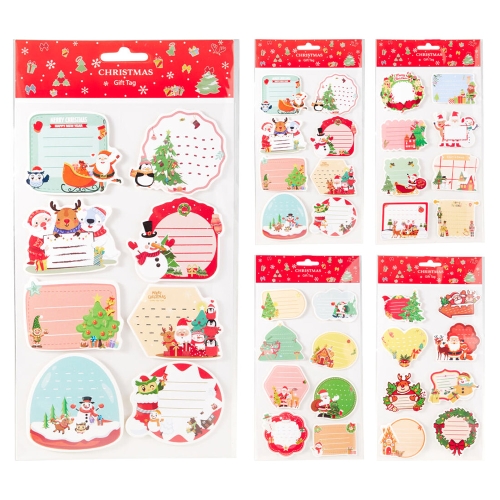 Set of Christmas Stickers with Gift Tags (Assorted / Price per pack)