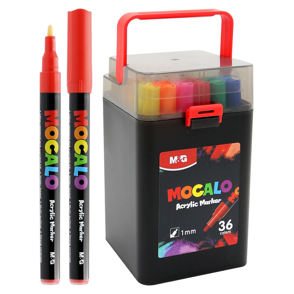 M&G MOCALO Acrylic Marker, 1 mm tip (set of 36 colors) (4)
