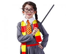 Children's Witch Costume (dress with bow, scarf), size 110/120 cm