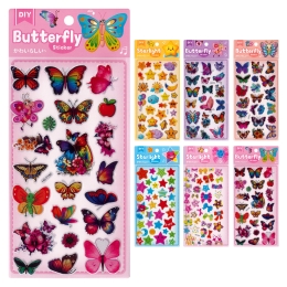 Samolepky Butterfly & Stars 11x24 cm (mix dizajnov /cena 1 bal) Samolepky Butterfly & Stars 11x24 cm (mix dizajnov /cena 1 bal)