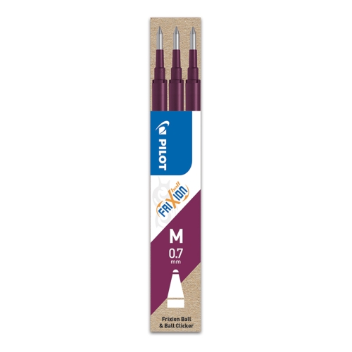 Náplň gumovacia PILOT Frixion 0,7 mm/3 ks - vínová
