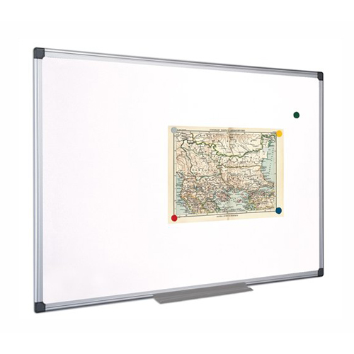 Tabuľa magnetická biela, hliníkový rám, 90 x 120 cm
