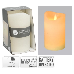 12.5 cm LED wax candle with a flickering flame and a timer 12.5 cm LED wax candle with a flickering flame and a timer