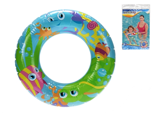 2asstd (insect,fish) 56cm inflatable designer swim ring 3-6years in PB w/insert card