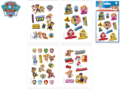 Paw Patrol tattoos set 4sheets on paper card in PB