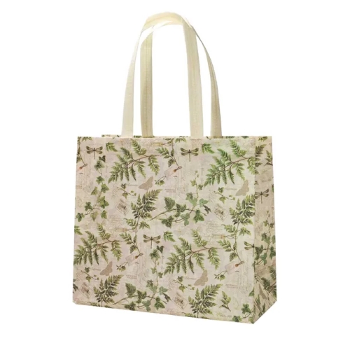 Non-woven shopping bag Nature, 35x31 cm green-cream