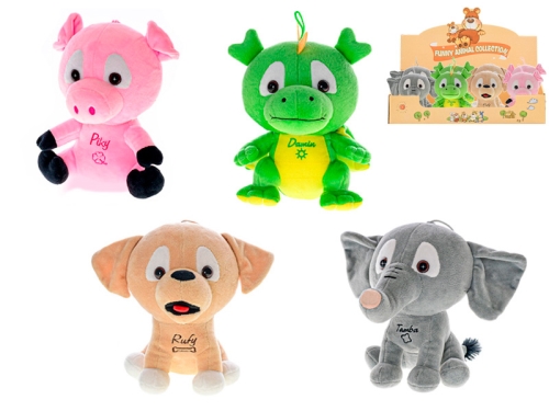 4asstd (Piky, Rufy, Tamba, Damin) 15cm soft plush  animal 8pcs in DBX