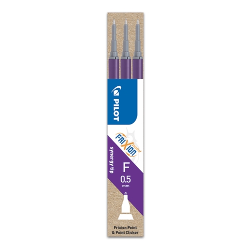 Pilot Frixion Erasable Gel Ink Refill 3 Pack Violet