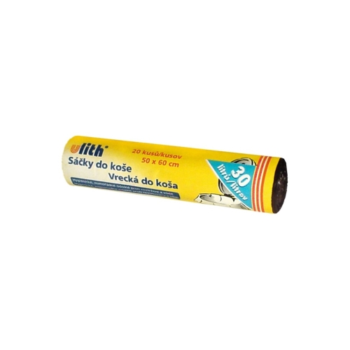 Waste bags (HDPE) black 50 x 60 cm 30L `M` [20 pcs]