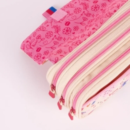 3-zip pencil case with a flap FlowiCorn series, blue (2)