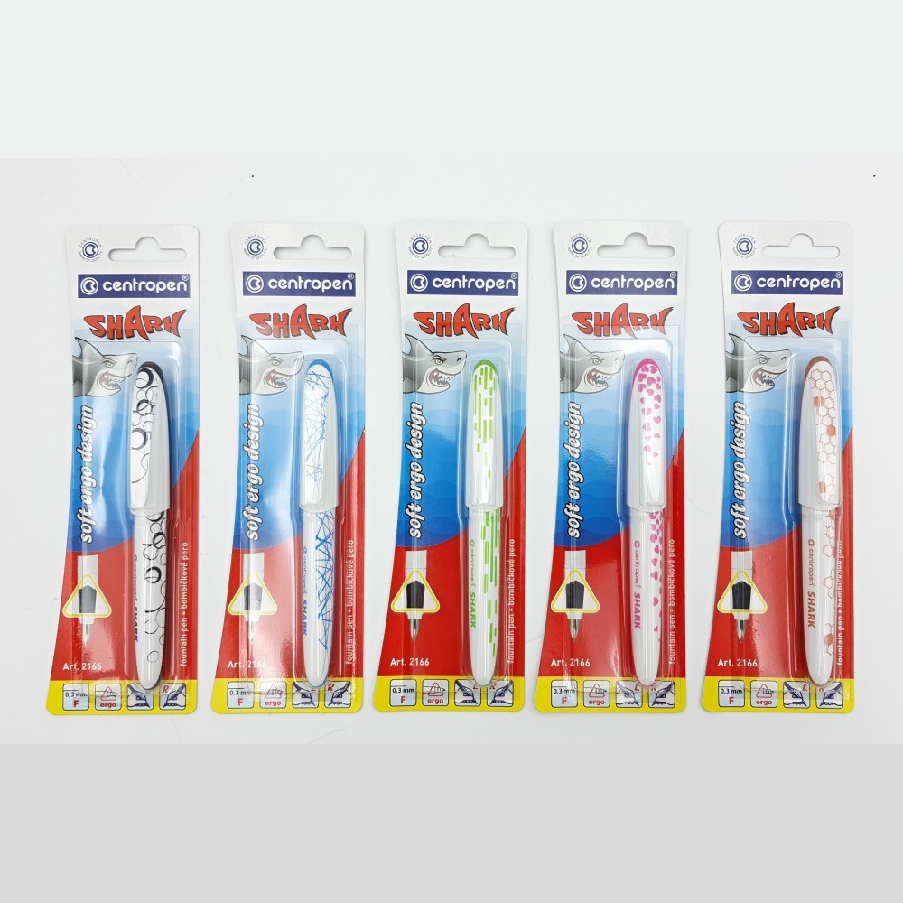 Pero bombičkové CENTROPEN Shark Ergo 2166 (1)
