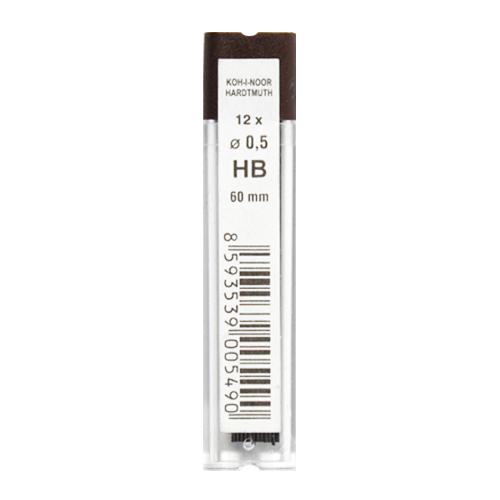 Grafitové tuhy KOH-I-NOOR HB / 0,5 mm, 12 ks