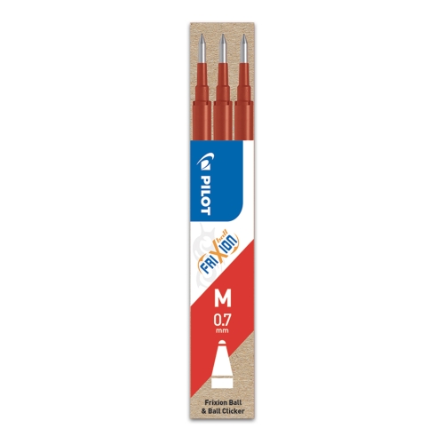 Pilot Frixion Erasable Gel Ink Refill 3 Pack Red