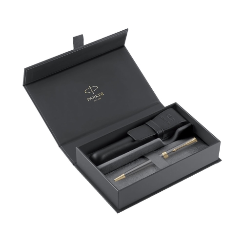 Pero guľôčkové PARKER Sonnet Core Grey GT + čierne PU púzdro