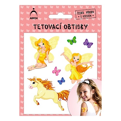 Detské tetovacie obtlačky - víly 01