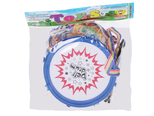 16,5x9,5cm plastic drum w/sticks in PB w/header