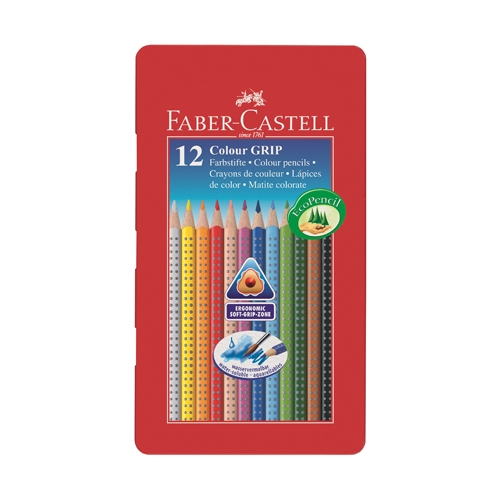 Crayons Faber-Castell Grip 1001 12 far. in a sheet