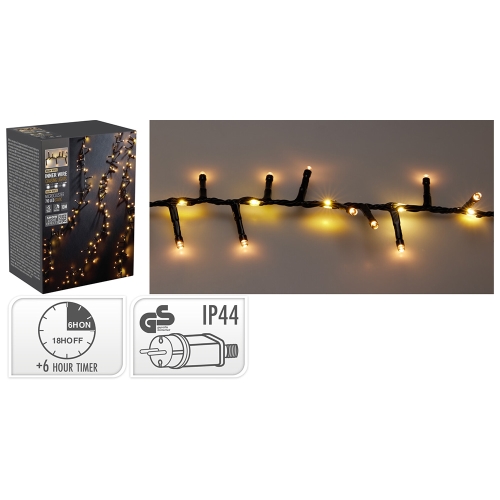 Light chain 710 LED white warm, length 10 m, outdoor. use, 230V, waterfall effect