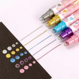 Double-sided marker M&G Sakura metallic colors - set of 5 pcs (4)