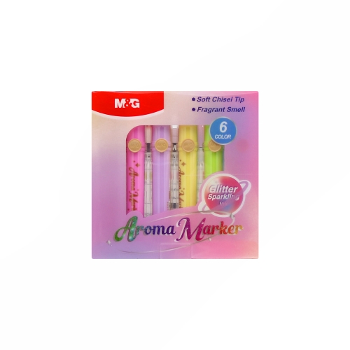 Highlighter M&G Aroma Marker Glitter (set of 6 colours)