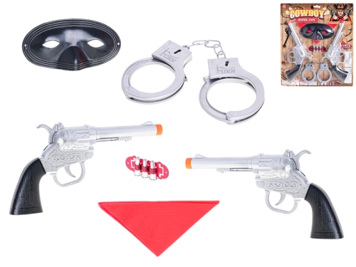 2pcs of 25cm plastic western cowboy gun w/accessories on BC