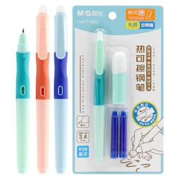 Ballpoint pen - erasable M&amp;G U-Grip + 2 balls (3 colors)