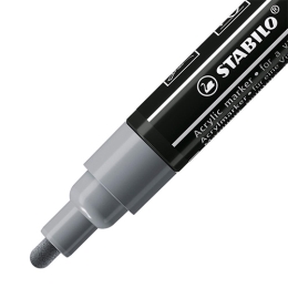 Akrylový popisovač STABILO FREE Acrylic T300 Okrúhly hrot 2-3 mm - tmavo sivý (1)