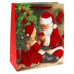 Gift bag with a Christmas scene, 32x26x10 cm, assorted/1 pc (2)