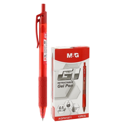 Gel pen M&G G1 (0,5 mm) - red refill