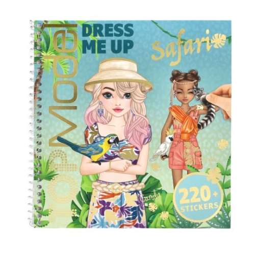 Kreatívny zošit Top Model so samolepkami - Dress Me Up Safari