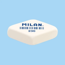 Guma syntetická MILAN 230 tvar kosoštvorec - biela