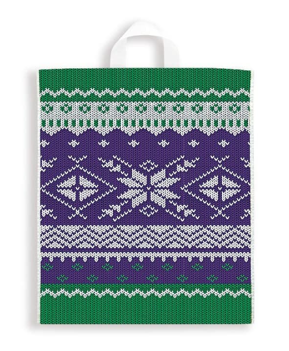 Taška PE igelitová s ušami 40x46 cm vianočný motív (mix dizajnov)