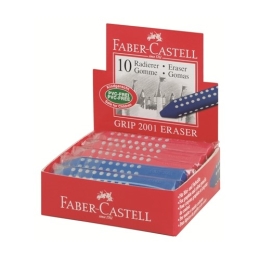 Guma Faber-Castell Grip 2001 trojuholníková - (modrá, červená)