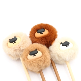 Pero gélové JUNIOR Big Nose Bear PomPom 0,7 mm medveď - modrá náplň /1ks (2)