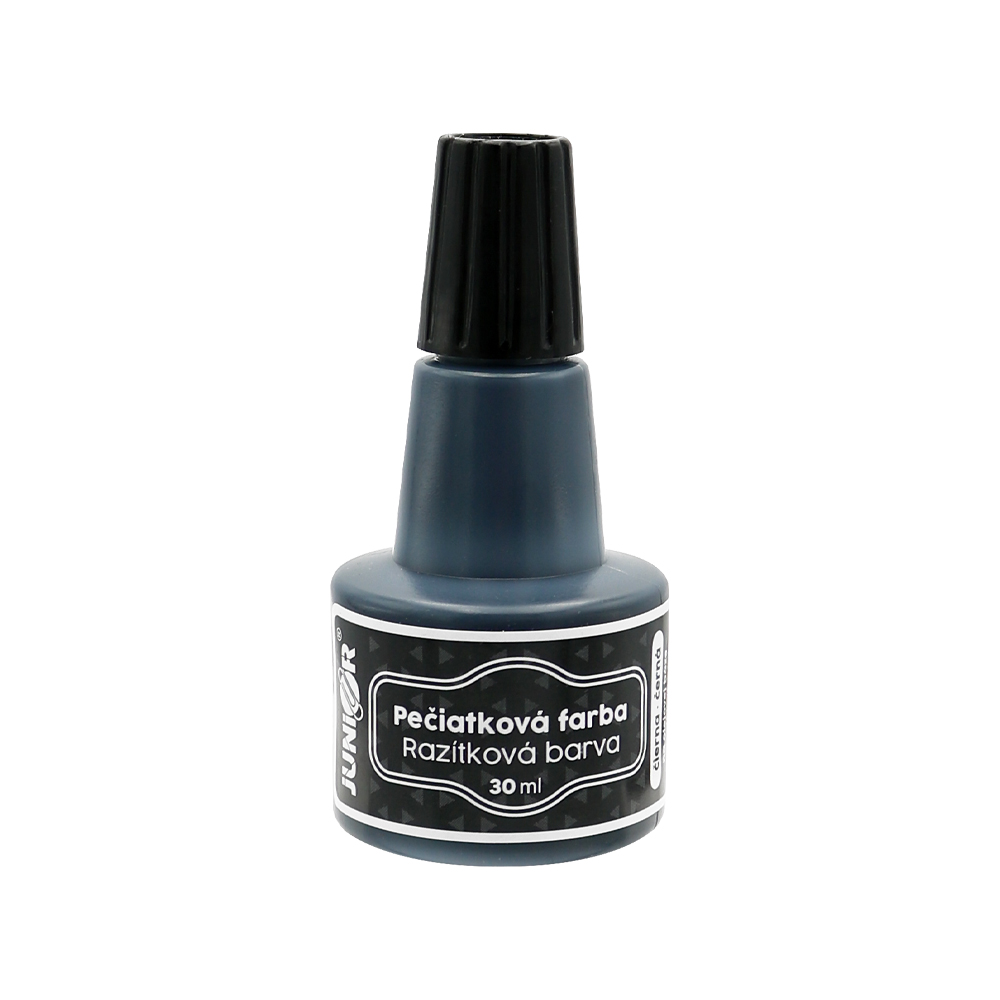Pečiatková farba olejová JUNIOR 30 ml - čierna