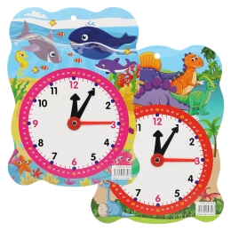 Children's paper clock with animals (mix of designs) (1)