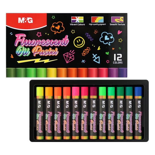M&G Fluorescent Oil Pastel - set of 12
