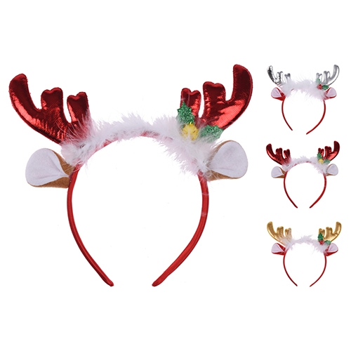 Headband - Christmas reindeer, various colours, 1pc
