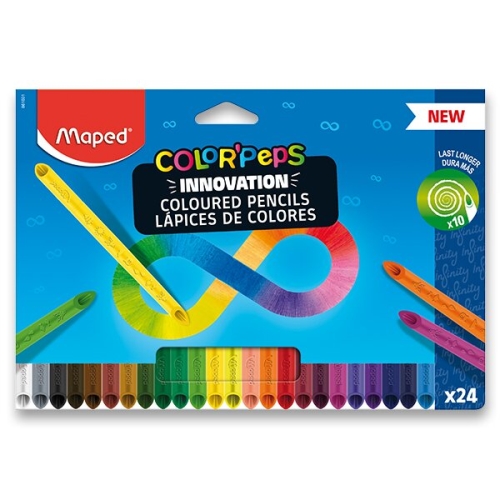 Pastelky bezdrevné MAPED - COLOR`PEPS INFINITY 24 farieb