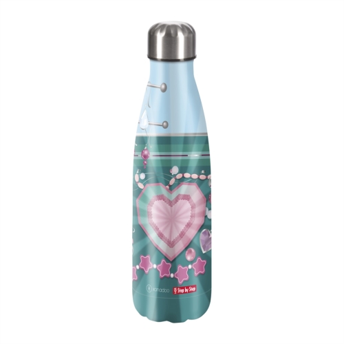 Insulated stainless steel drink bottle 0.5 l, Glitter Heart Hazle